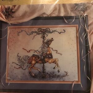 Vintage Something Special Counted Cross Stitch Carousel Horse & Ribbons #50569